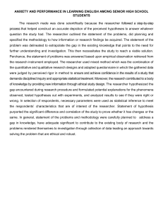Anxiety & English Learning: High School Research