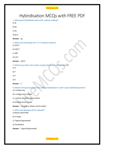 Hybridization MCQs with FREE PDF