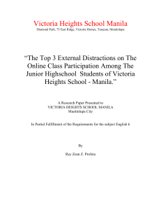 Online Class Distractions: Junior High Research Paper
