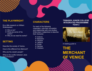 The Merchant of Venice Reading Guide for Students