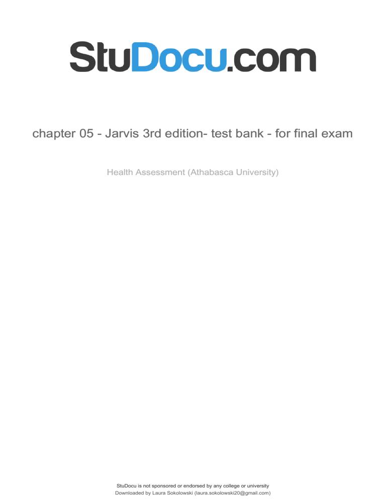 Jarvis Chapter 05 Test Bank