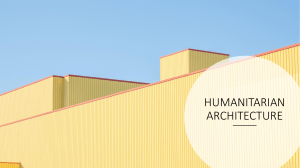 Humanitarian Architecture: Community Development & Design