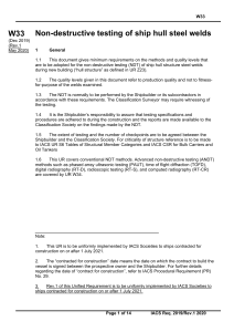 Ship Hull Steel Weld NDT Requirements