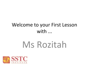 Classroom Rules & Routine - Ms. Rozitah's Class