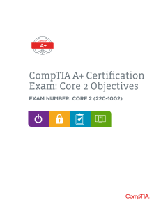 CompTIA A+ Core 2 Exam Objectives (220-1002)
