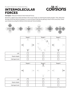 Molecular Polarity & IMF Worksheet