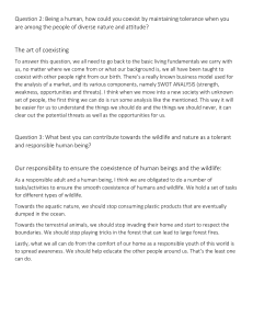 Coexistence & Wildlife Responsibility: Answers