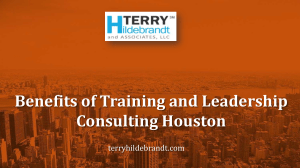 Benefits of Training and Leadership Consulting Houston