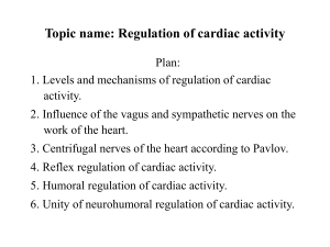 Cardiac Activity Regulation: Mechanisms & Control