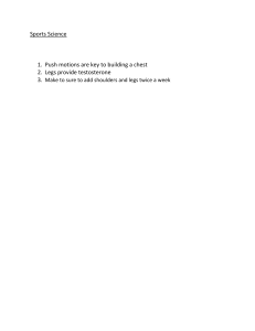 Sports Science: Chest, Legs, and Testosterone