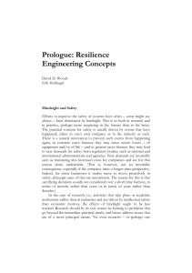 Prologue: Resilience Engineering Concepts