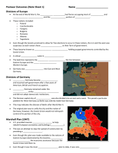 Postwar Outcomes: Divisions, Marshall Plan, & UN