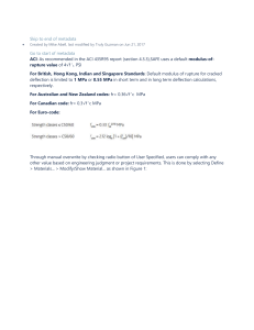 Modulus of Rupture in SAFE Software