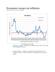 Economic Essay on Inflation: UK Data & Analysis