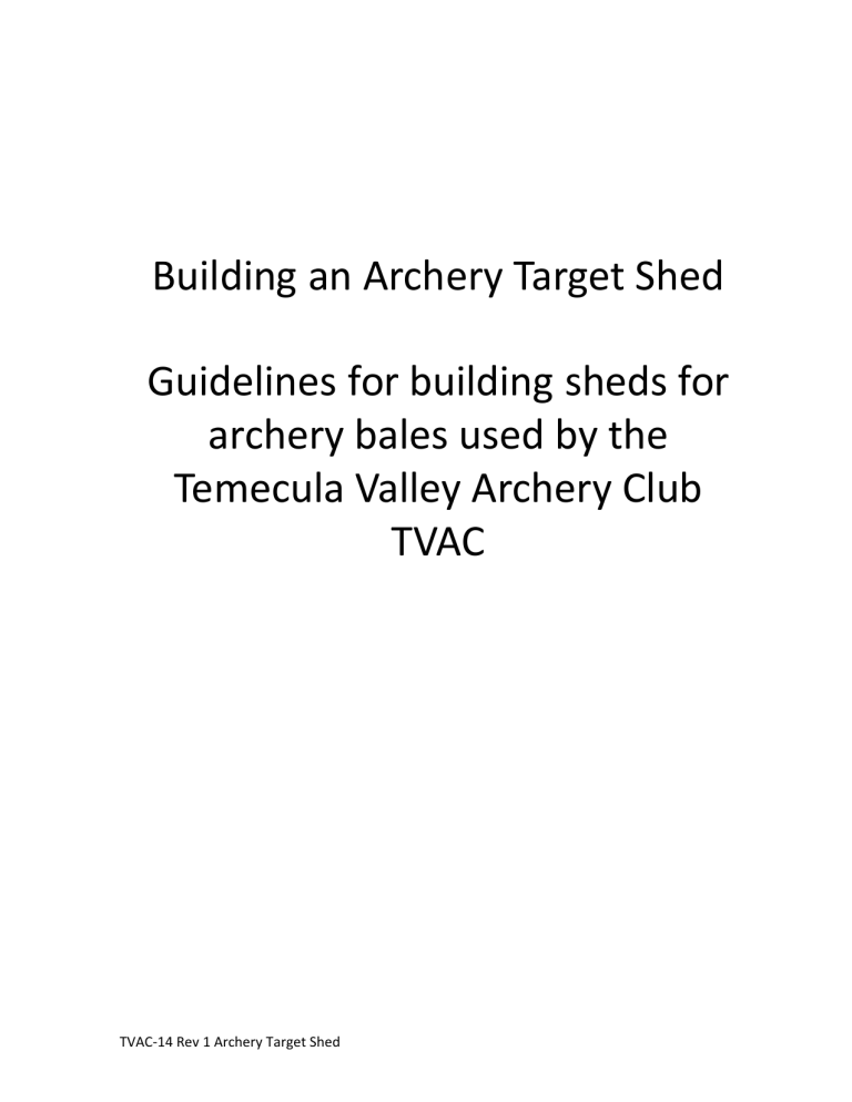 TVAC14 Rev 1 Archery Target Shed