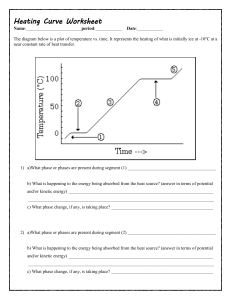 Heating Curve Worksheet: Phase Changes & Energy