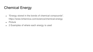 Chemical Energy: Definition and Examples