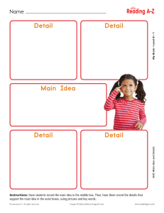 Reading Comprehension Worksheet: Main Idea, Blends, Verbs