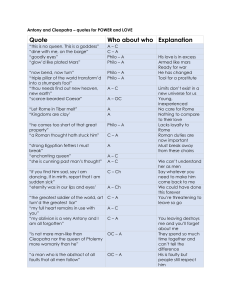 Antony & Cleopatra Quotes: Power & Love Study Guide