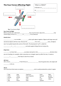 Four Forces of Flight Worksheet