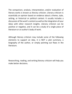 Literary Criticism Explained