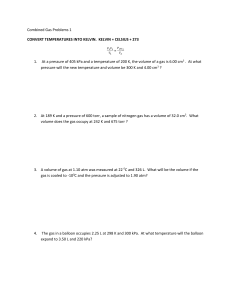 Chemistry Combined gas law problems