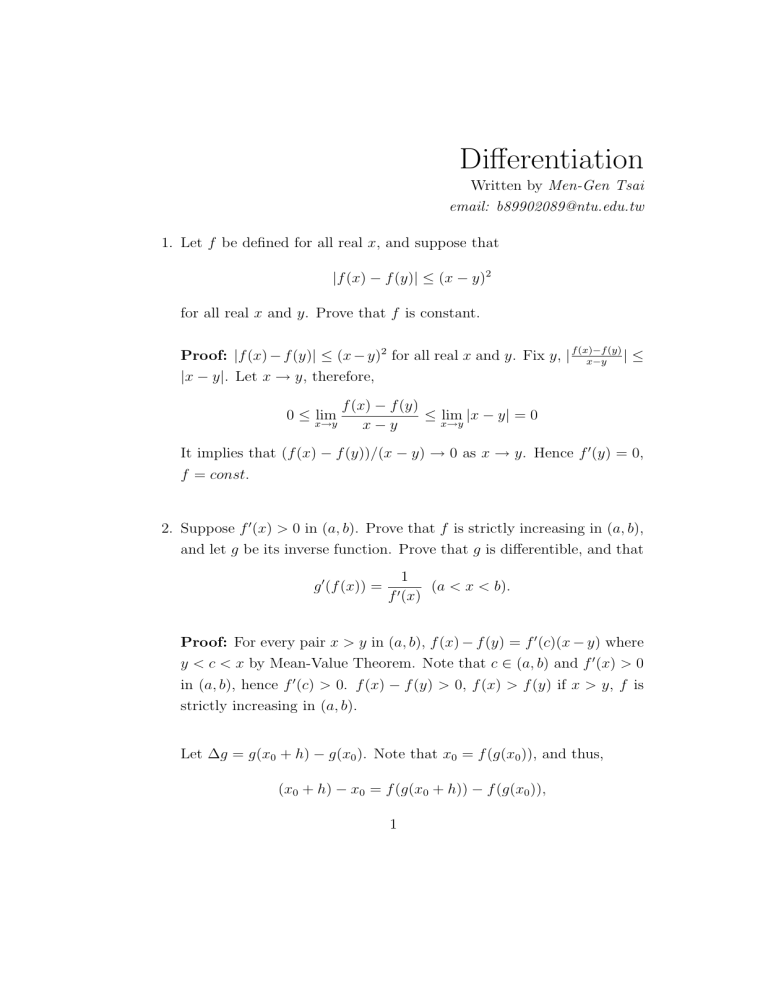 differentiation