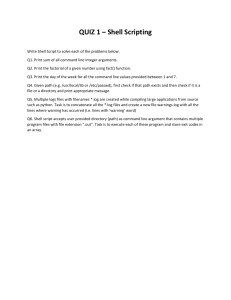 Shell Scripting Quiz