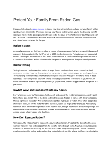 Radon Gas: Protect Your Family - Testing & Mitigation