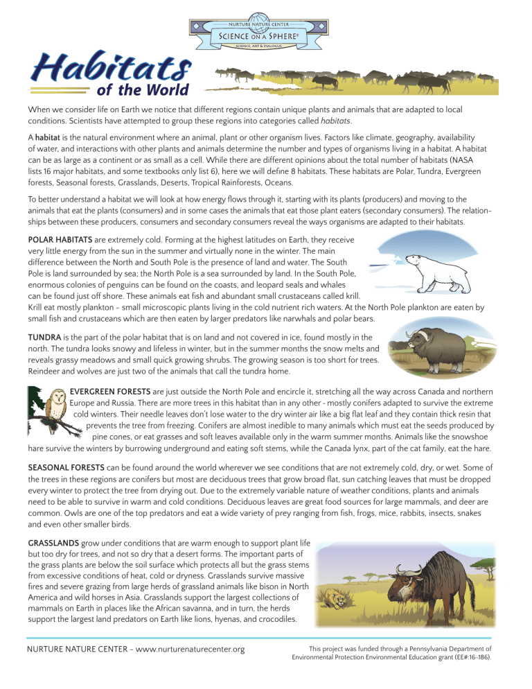 HabitatsoftheWorldworksheet