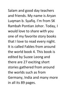 Fables from Around the World Book Review