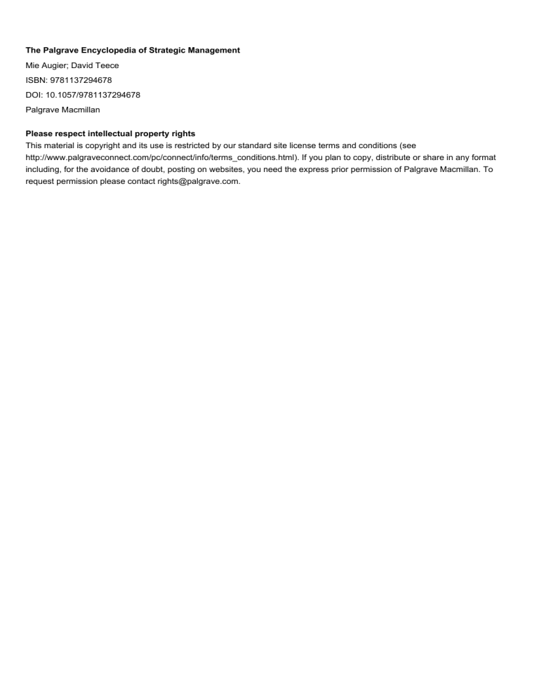 Selznick’s approach to strategy