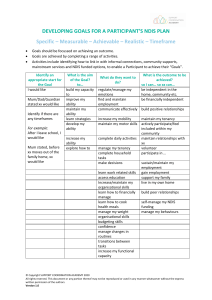 NDIS Goal Setting: A Participant's Guide
