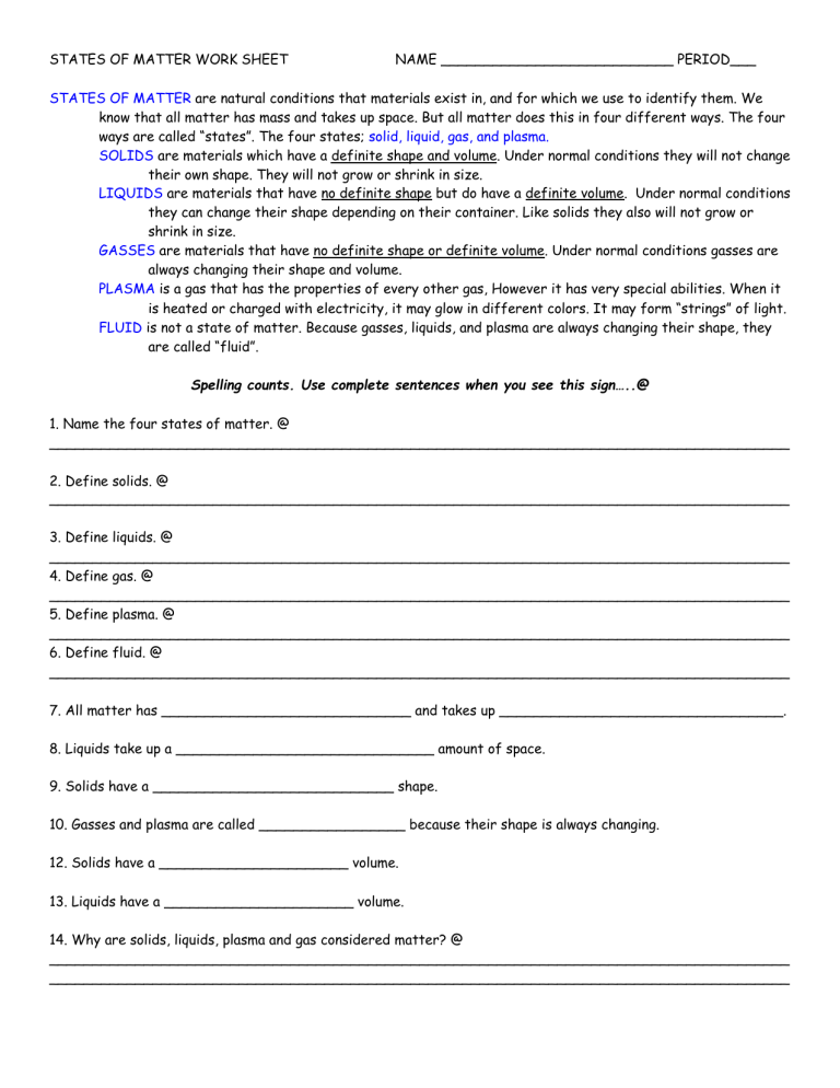 states-of-matter-worksheet