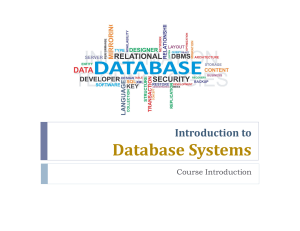 Database Systems Course Introduction