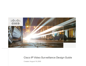 Cisco IP Video Surveillance Design Guide
