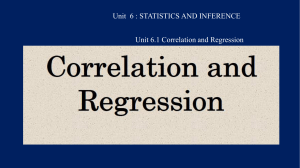 Correlation and Regression in Statistics