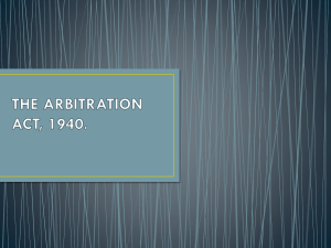 Arbitration Act, 1940: Legal Framework