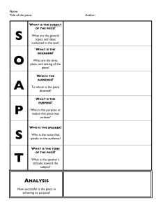 SOAPSTone Text Analysis Worksheet