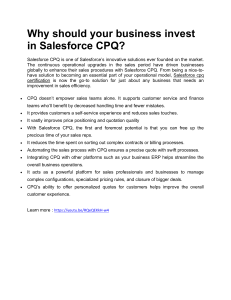 Why should your business invest in Salesforce CPQ