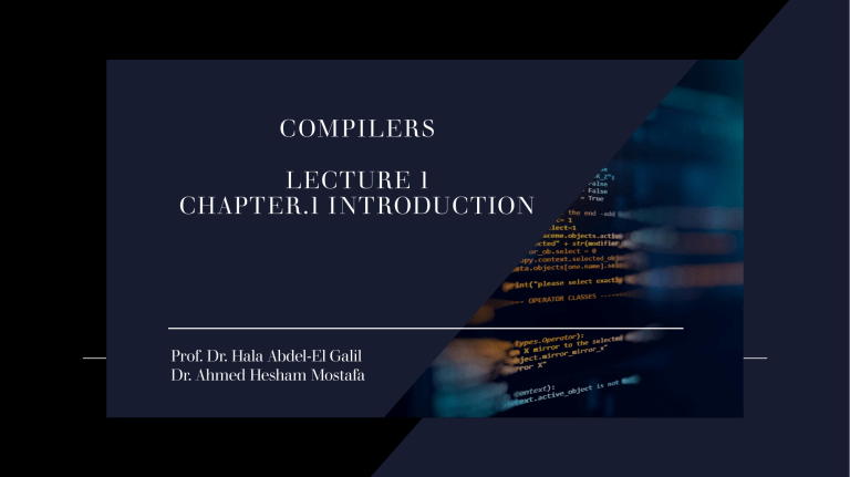 Lecture 1 - Ch1. Introduction
