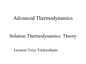 solution thermodynamics