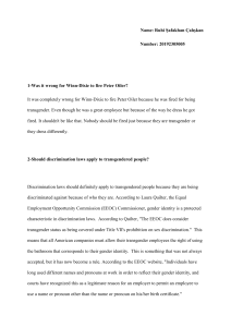 Transgender Rights & Discrimination Laws Essay