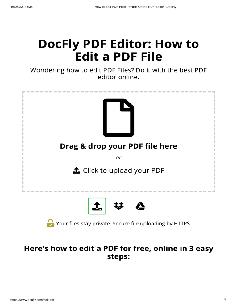 How To Edit PDF Files - FREE Online PDF Editor DocFly