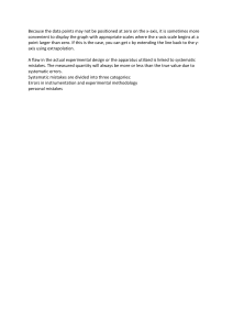 Systematic Errors in Experimental Design