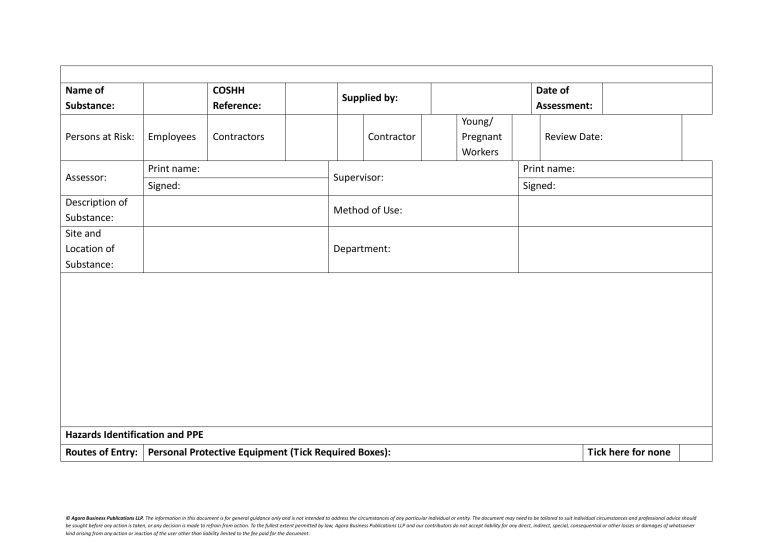 COSHH-Risk-Assessment-Template