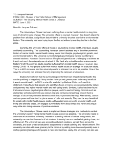 UOttawa Mental Health Crisis: Environmental Solutions