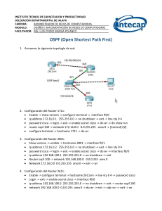 Configuración OSPF en Cisco: Guía Práctica
