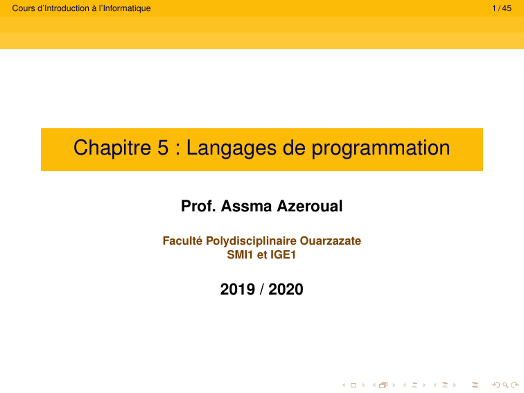 Langages de programmation : Introduction à l'informatique