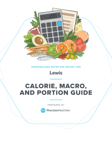Personalized Calorie, Macro & Portion Guide for Lewis
